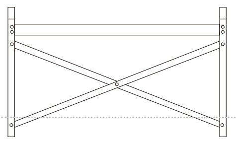 Estructura para tejado plano